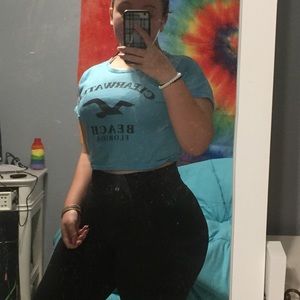 blue clearwater crop top